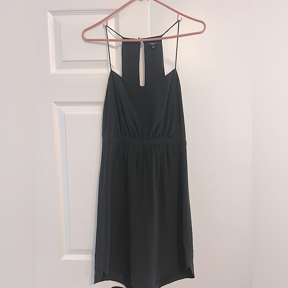 Madewell black silk dress